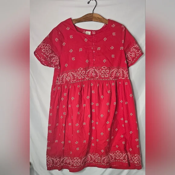 Vintage Blair 80s Red Bandana Dress Size Large - Picture 2 of 11